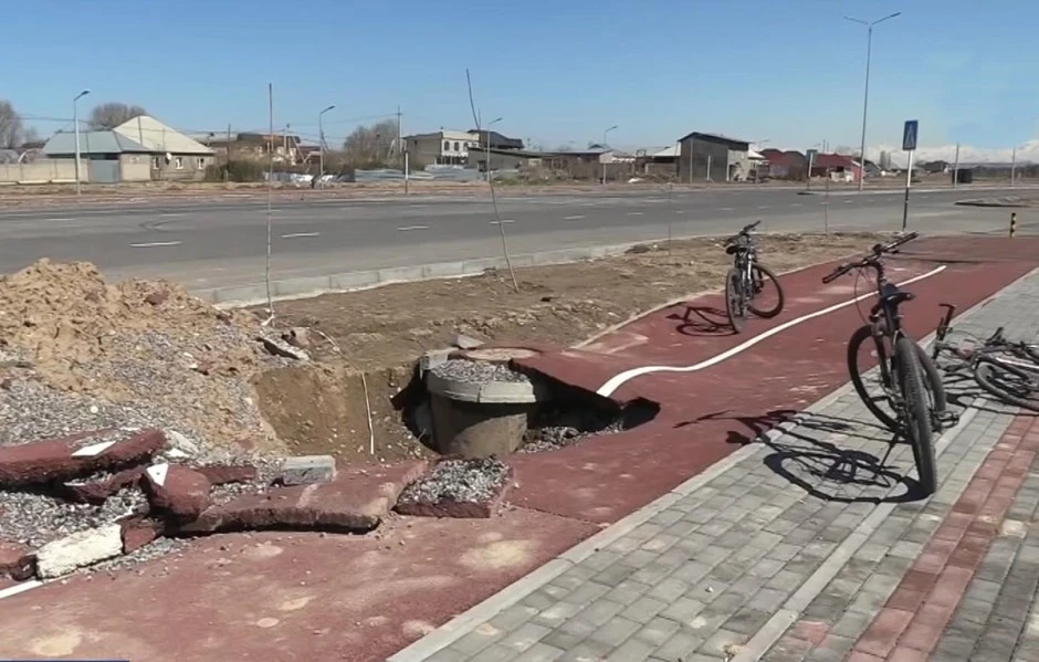 A bicycle road that has been out of order for 5 months