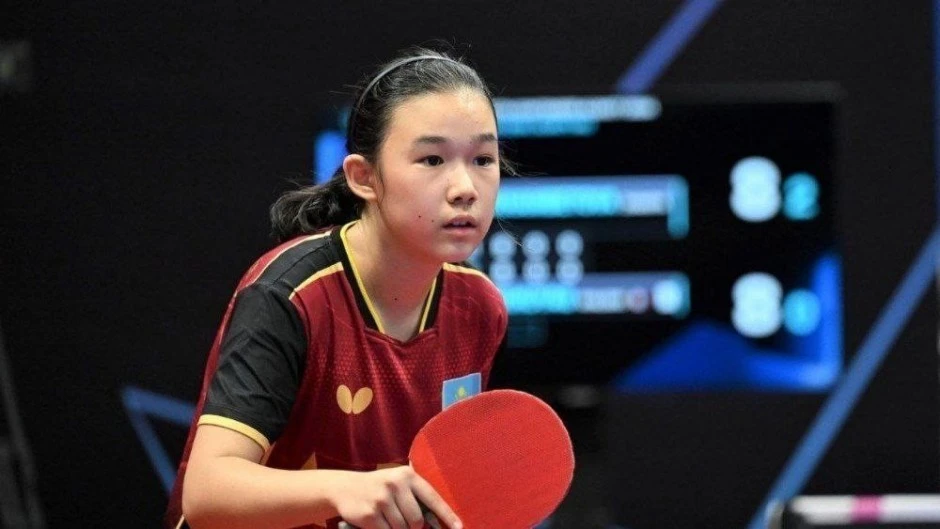 Третье место заняла Жания Бекмухамбетова на WTT Youth Contender по настольному теннису